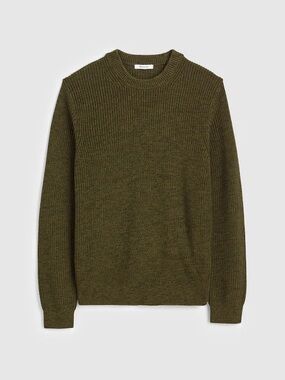 Madewell Cotton Shaker-Stitch Crewneck Sweater in Green Size M NWT $118
NW439